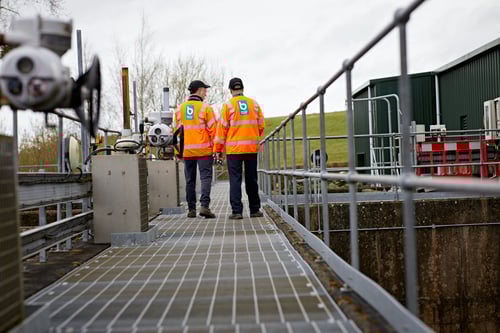 Bristol Water surveyors at a water treatment works