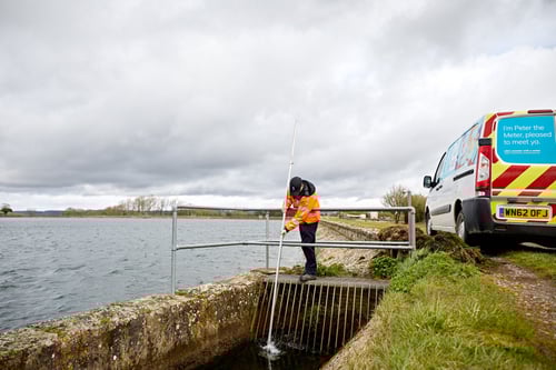 Bristol Water employee working on site