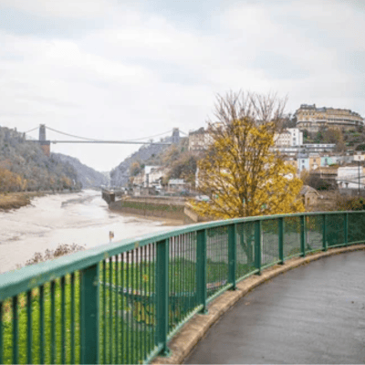 View of Clifton Suspension bridge over the River Avon